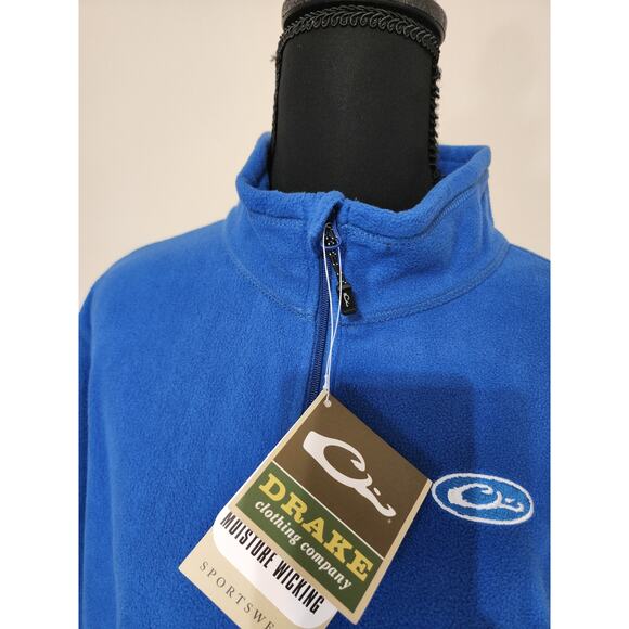 Drake Waterfowl Youth Sz 14 Camp Fleece Full Zip Jacket Blue - Picture 4 of 7